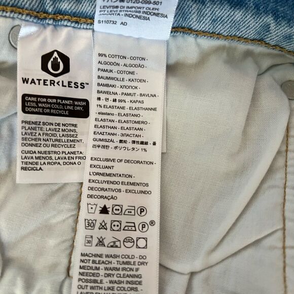 Levi's 501 Distressed Denim Shorts- Size 24W - Picture 5 of 7